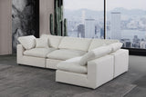 Comfy Cream Linen Textured Fabric Modular Sectional 187Cream-Sec4B Meridian Furniture