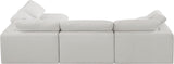 Comfy Cream Linen Textured Fabric Modular Sectional 187Cream-Sec4B Meridian Furniture