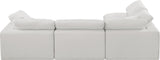 Comfy Cream Linen Textured Fabric Modular Sectional 187Cream-Sec4B Meridian Furniture