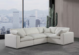 Comfy Cream Linen Textured Fabric Modular Sectional 187Cream-Sec4C Meridian Furniture