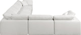 Comfy Cream Linen Textured Fabric Modular Sectional 187Cream-Sec6A Meridian Furniture