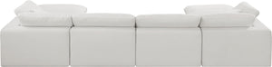 Comfy Cream Linen Textured Fabric Modular Sectional 187Cream-Sec6B Meridian Furniture