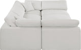 Comfy Cream Linen Textured Fabric Modular Sectional 187Cream-Sec6C Meridian Furniture