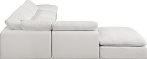 Comfy Cream Linen Textured Fabric Modular Sectional 187Cream-Sec6E Meridian Furniture