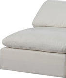 Comfy Cream Linen Textured Fabric Modular Sectional 187Cream-Sec7B Meridian Furniture
