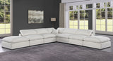 Comfy Cream Linen Textured Fabric Modular Sectional 187Cream-Sec7C Meridian Furniture