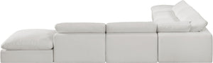 Comfy Cream Linen Textured Fabric Modular Sectional 187Cream-Sec7C Meridian Furniture