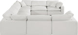 Comfy Cream Linen Textured Fabric Modular Sectional 187Cream-Sec8A Meridian Furniture