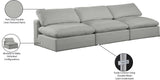 Comfy Grey Linen Textured Fabric Modular Sofa 187Grey-S117 Meridian Furniture