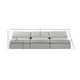 Comfy Grey Linen Textured Fabric Modular Sofa 187Grey-S117 Meridian Furniture