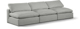 Comfy Grey Linen Textured Fabric Modular Sofa 187Grey-S117 Meridian Furniture