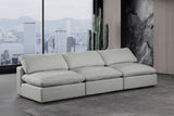 Comfy Grey Linen Textured Fabric Modular Sofa 187Grey-S117 Meridian Furniture