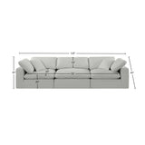 Comfy Grey Linen Textured Fabric Modular Sofa 187Grey-S119 Meridian Furniture