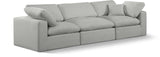 Comfy Grey Linen Textured Fabric Modular Sofa 187Grey-S119 Meridian Furniture