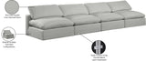 Comfy Grey Linen Textured Fabric Modular Sofa 187Grey-S156 Meridian Furniture