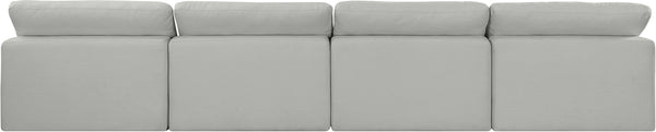 Comfy Grey Linen Textured Fabric Modular Sofa 187Grey-S156 Meridian Furniture