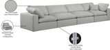 Comfy Grey Linen Textured Fabric Modular Sofa 187Grey-S158 Meridian Furniture