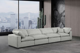 Comfy Grey Linen Textured Fabric Modular Sofa 187Grey-S158 Meridian Furniture