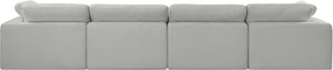 Comfy Grey Linen Textured Fabric Modular Sofa 187Grey-S158 Meridian Furniture