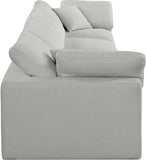 Comfy Grey Linen Textured Fabric Modular Sofa 187Grey-S158 Meridian Furniture