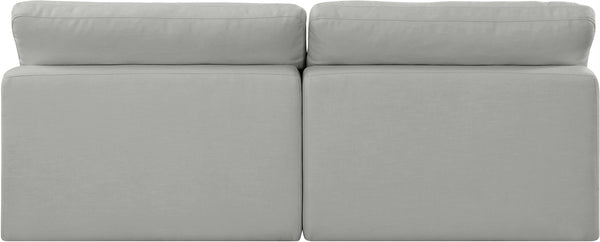 Comfy Grey Linen Textured Fabric Modular Sofa 187Grey-S78 Meridian Furniture