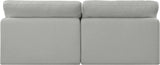 Comfy Grey Linen Textured Fabric Modular Sofa 187Grey-S78 Meridian Furniture