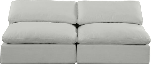 Comfy Grey Linen Textured Fabric Modular Sofa 187Grey-S78 Meridian Furniture