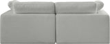 Comfy Grey Linen Textured Fabric Modular Sofa 187Grey-S80 Meridian Furniture