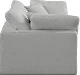 Comfy Grey Linen Textured Fabric Modular Sofa 187Grey-S80 Meridian Furniture