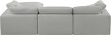 Comfy Grey Linen Textured Fabric Modular Sectional 187Grey-Sec4A Meridian Furniture