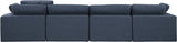 Comfy Navy Linen Textured Fabric Modular Sofa 187Navy-S158 Meridian Furniture