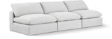 Comfy White Linen Textured Fabric Modular Sofa 187White-S117 Meridian Furniture