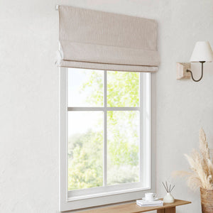 English Elm 1 Roman Shade 35x64" Total Blackout Cordless Polyester Roman Shade with Weighted Hem and Hardware Linen 6.29 L x 9.25 W x 8.07 H B035P319849