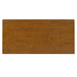 English Elm Solid Rubberwood Dining Table Thick Slab Top Seats 8 Modern Farmhouse Kitchen Walnut N768P427476W
