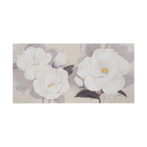 Madison Park Midday Bloom Florals Transitional Embellished Canvas Wall Art MP95C-0112 White