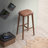 English Elm Ashcroft Furniture - Jason Pu Leather Bar Stool