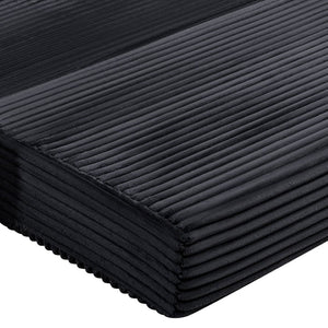English Elm Corduroy Cloud Convertible Floor Sofa Foam Sleeper for Apartment Living Rooms Black W3739P368463