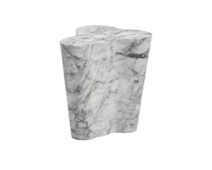 Sunpan Ava End Table - Contemporary Concrete Design with Unique Finish for Stylish Indoor or Outdoor Spaces Marble Look