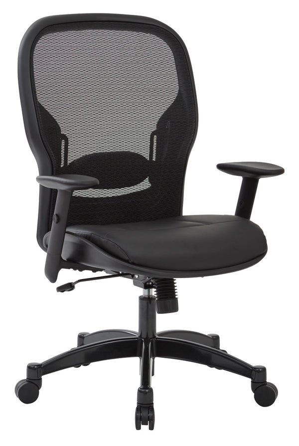 OSP Home Furnishings Breathable Mesh Manager Chair with Lumbar Support for Executive and Home Office Use 2400E
