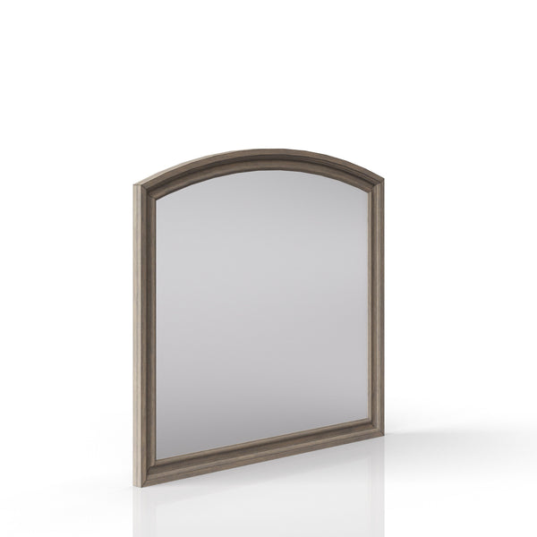 English Elm Antique Gray Dresser Mirror 44" Wide — Wood & Glass Vintage Finish, Wall or Dresser Mounted Elegance B2699P208274