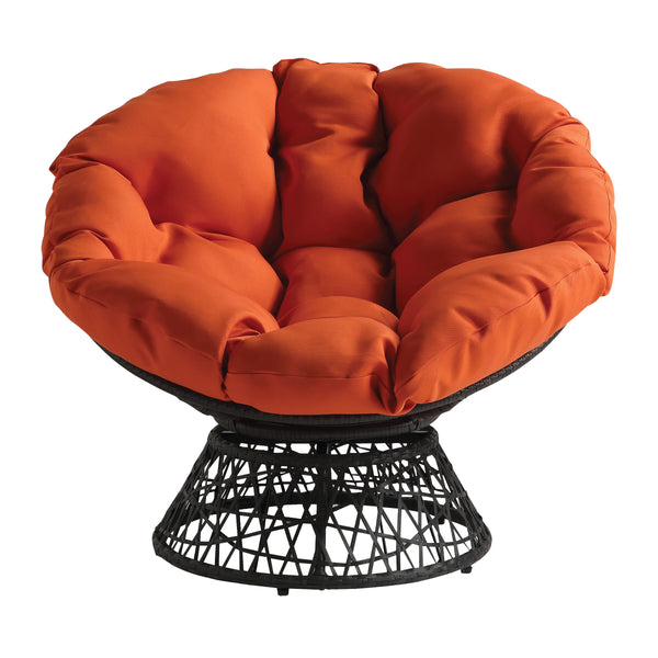 OSP Home Furnishings Papasan Chair Orange