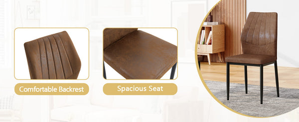 English Elm Table Set Oval Tempered Glass 71 Inch Top with Eight Faux Suede Chairs Modern Dining W1151S04760