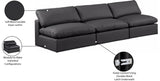 Comfy Black Vegan Leather Modular Sofa 188Black-S117 Meridian Furniture