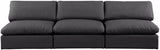 Comfy Black Vegan Leather Modular Sofa 188Black-S117 Meridian Furniture