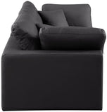 Comfy Black Vegan Leather Modular Sofa 188Black-S80 Meridian Furniture