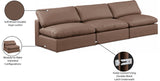 Comfy Brown Vegan Leather Modular Sofa 188Brown-S117 Meridian Furniture