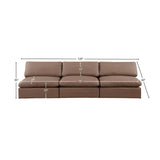 Comfy Brown Vegan Leather Modular Sofa 188Brown-S117 Meridian Furniture