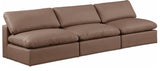 Comfy Brown Vegan Leather Modular Sofa 188Brown-S117 Meridian Furniture