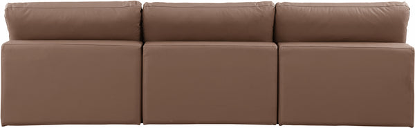 Comfy Brown Vegan Leather Modular Sofa 188Brown-S117 Meridian Furniture
