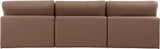 Comfy Brown Vegan Leather Modular Sofa 188Brown-S117 Meridian Furniture